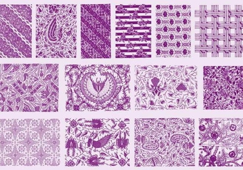 Purple Toile Textures - бесплатный vector #401297